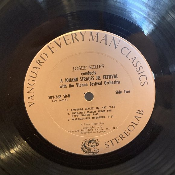 A Strauss Concert (Vinyl, 1963) Vanguard Everyman Classics SRV 268 VG+ LP Record - Picture 7 of 11